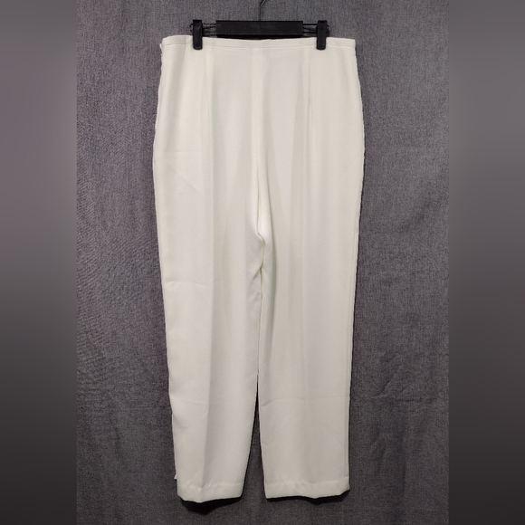NWT Vintage Lauren Taylor Dress Pants Womens 16 White Office Career Minimalist - Picture 5 of 9